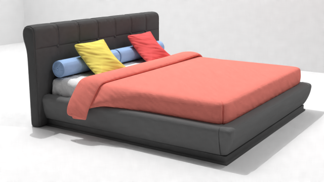 bed 3D Model .c4d .max .obj .3ds .fbx .stl .blend 