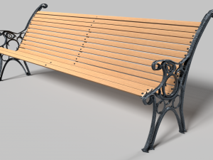 park bench 3D-Modell
