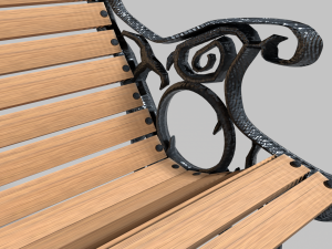 park bench 3D Model