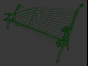 park bench 3D Model