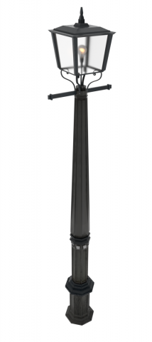 lamp post low-poly Model 3D .c4d .max .obj .3ds .fbx .stl .blend 