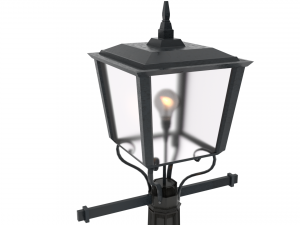 lamp post low-poly Model 3D