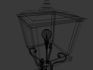 lamp post low-poly Model 3D