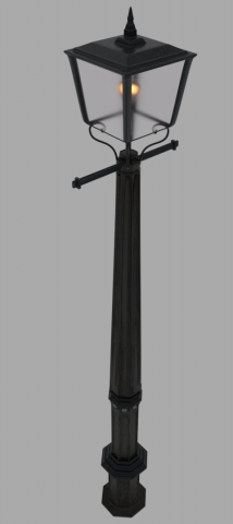lamp post high-poly Modelo 3D .c4d .max .obj .3ds .fbx .stl .blend 