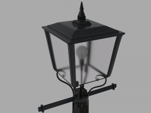 lamp post high-poly Modelo 3D