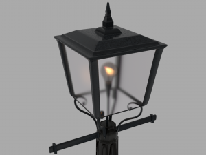 lamp post high-poly Modelo 3D