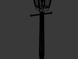 lamp post high-poly Modelo 3D