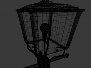 lamp post high-poly Modelo 3D