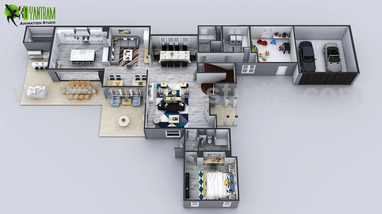 3d house floor plan designs ideas images by yantram 3d virtual floor plan design san francisco us 3D Model .c4d .max .obj .3ds .fbx .stl .blend 