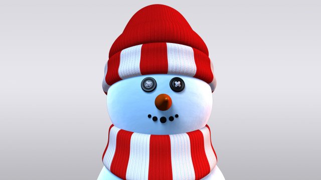 snowman v02 3D Модель .c4d .max .obj .3ds .fbx .stl .blend 