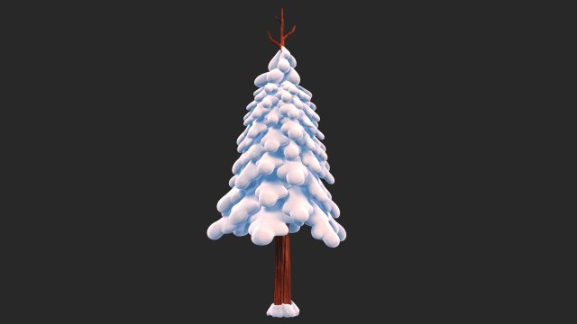snow pine tree Modelo 3D .c4d .max .obj .3ds .fbx .stl .blend 