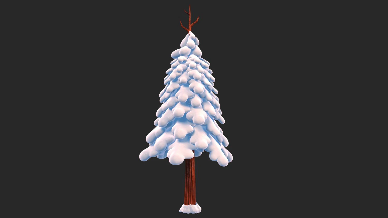 snow pine tree 3D Model .c4d .max .obj .3ds .fbx .stl .blend 