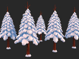 snow pine tree 3D Model