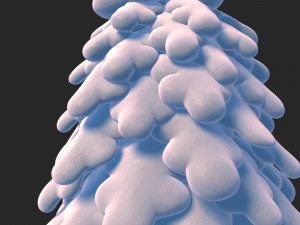 snow pine tree Modelo 3D