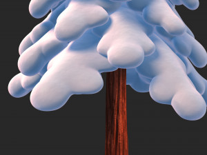 snow pine tree Modelo 3D