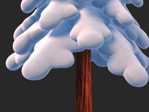 snow pine tree 3D Model