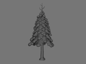 snow pine tree 3D Model