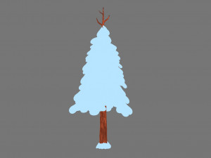snow pine tree Modelo 3D