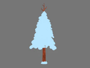 snow pine tree 3D Model