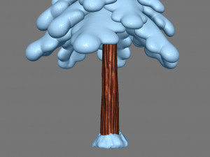 snow pine tree Modelo 3D