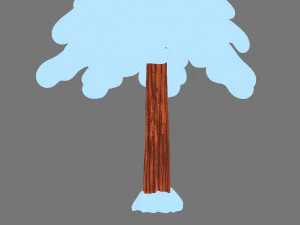 snow pine tree 3D Model
