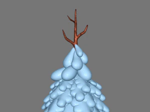 snow pine tree 3D Model
