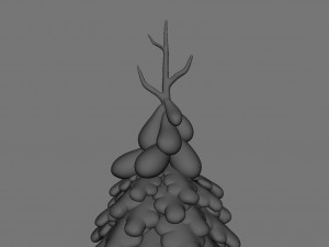 snow pine tree Modelo 3D
