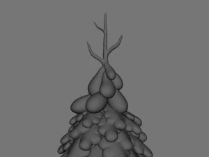 snow pine tree 3D Model