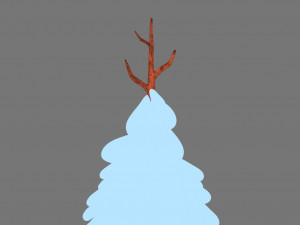 snow pine tree Modelo 3D