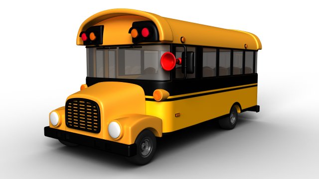 Cartoon School Bus 3D Модель In Автобус 3DExport