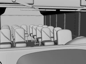 cartoon school bus 3D Model