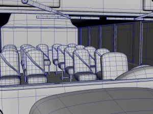 cartoon school bus 3D 모델