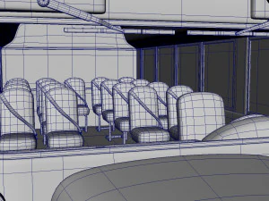 cartoon school bus 3D Model