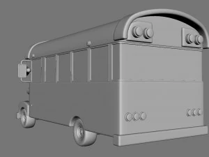 cartoon school bus 3D Model