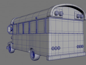 cartoon school bus 3D 모델