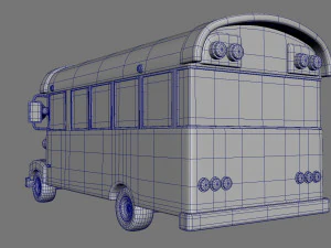 cartoon school bus 3D Model