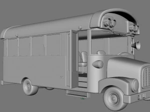 cartoon school bus 3D Model