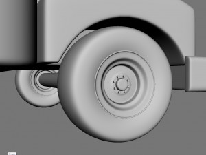 cartoon school bus 3D 모델