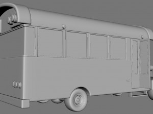 cartoon school bus 3D 모델