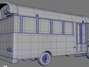 cartoon school bus 3D 모델