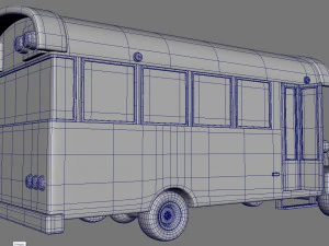 cartoon school bus 3D Model