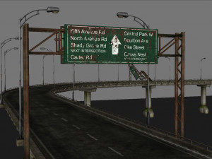 Broken bridge 3D Model