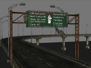 Broken bridge 3D Model
