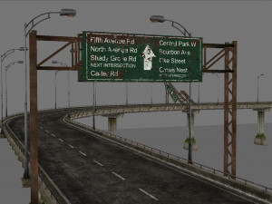Broken bridge 3D Model