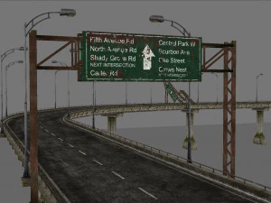 Broken bridge 3D Model