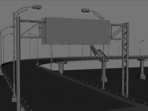 Broken bridge 3D Model