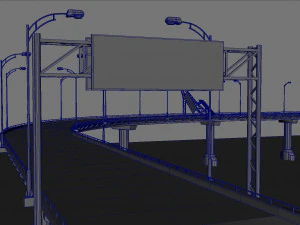 Broken bridge 3D Model