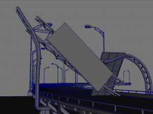 Broken bridge 3D Model