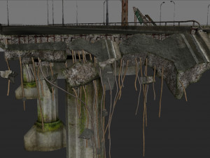 Broken bridge 3D Model