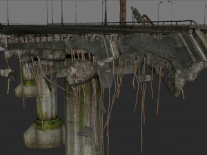 Broken bridge 3D Model
